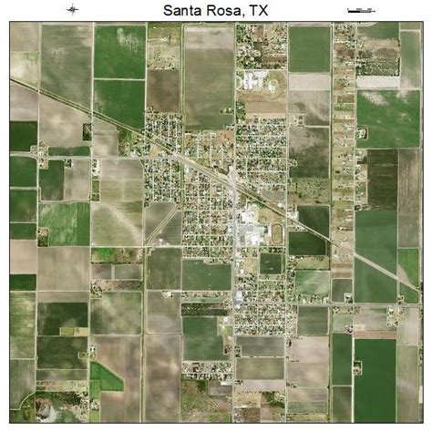 Aerial Photography Map of Santa Rosa, TX Texas