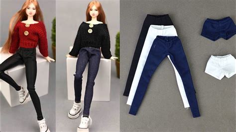 Barbie kot etek ceket yapımı barbie Jeans kendin yap 5 dakikada