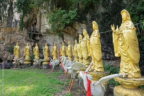 Buddha Statues At Perak Kwan Yin Tong Temple In Ipoh Perak Malaysia