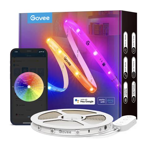 Govee Rgbic Wi Fi Bluetooth Led Strip Lights With Protective Coating