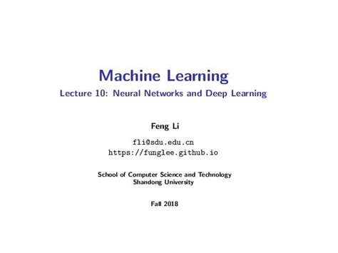 Pdf Machine Learning Github Pagesmachine Learning Lecture