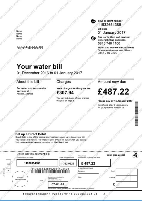 Utility Bills Prices And Samples