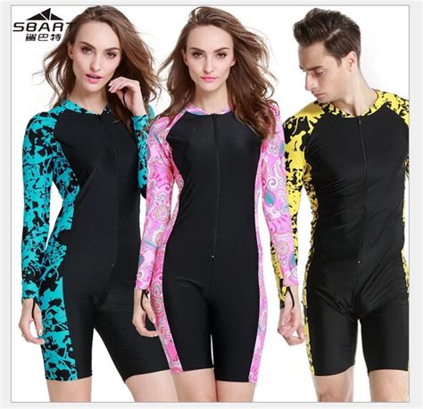 Sbart Dive Skins For Men Women Jump Suit Wetsuit Swimwear Long Sleeve