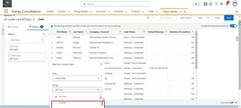 How To Adjust Date Range On A Salesforce Chart