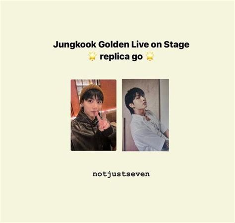 Jungkook Jk Golden Live On Stage Broadcast Gift BTS Photocard Etsy