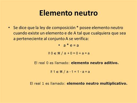 Exemplo De Elemento Neutro - Existencia Del Elemento Neutro - bourque