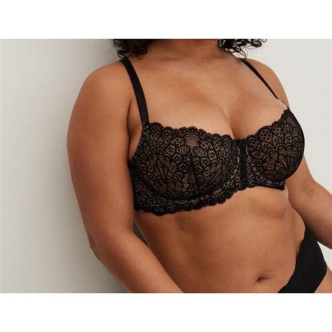 Torrid Intimates Sleepwear Torrid Curve Unlined Balconette Bra Black Nude Lace