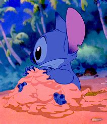 Stitch finishes his sand castle and is adorable. {Lilo and Stitch ...