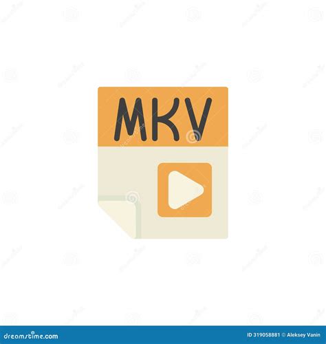 MKV File Format Flat Icon Stock Vector Illustration Of Type 319058881