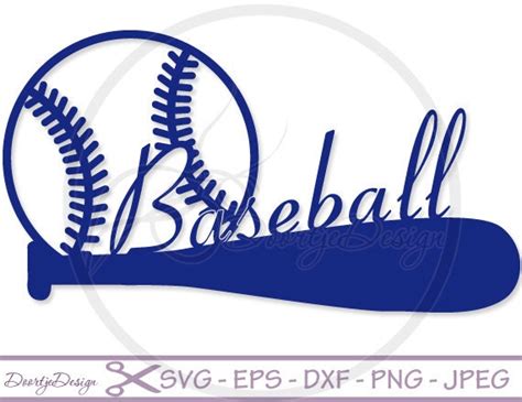 Baseball And Bat Svg Cutting Files Svg Files Baseball Etsy