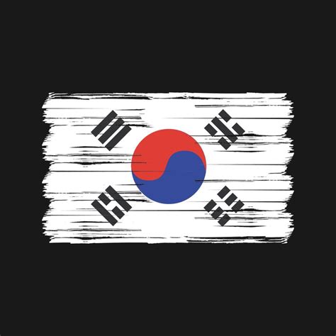 South Korea Flag Brush National Flag Vector Art At Vecteezy