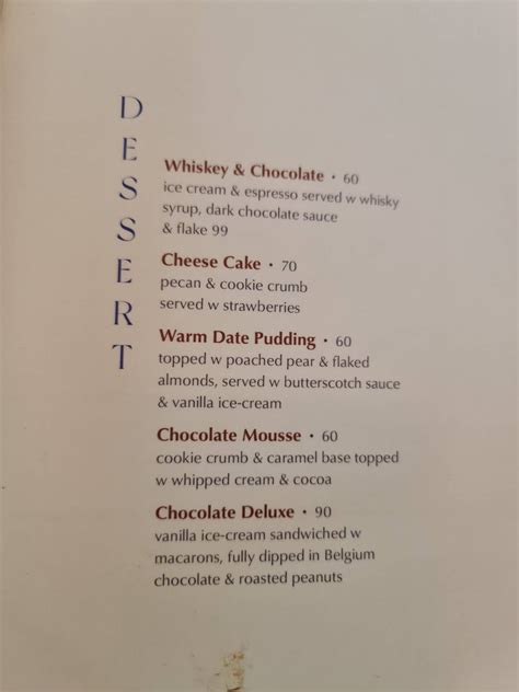 Menu At Steak And Oyster Restaurant Umhlanga 12