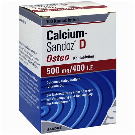 Calcium Sandoz D Osteo Kautabletten St Ck Ab Preisvergleich