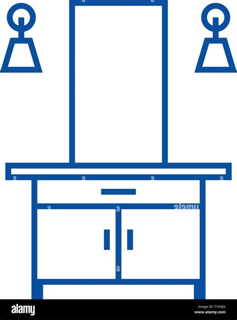 Halle Symbol Leitung Konzept Halle Wohnung Vektor Symbol Zeichen