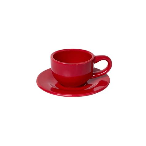 Red ceramic coffee cup - coincasa