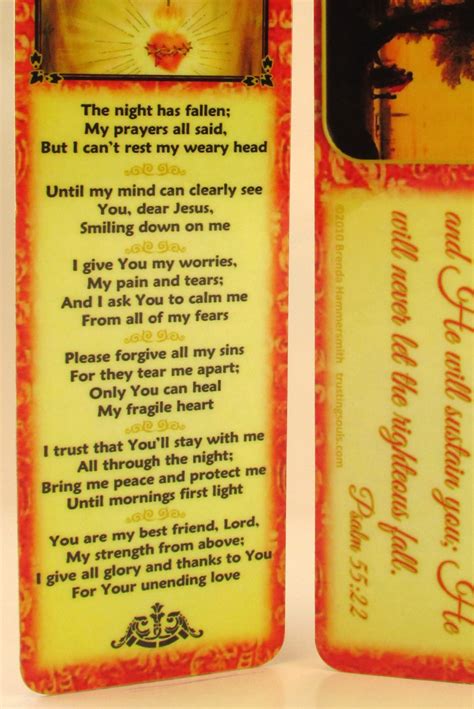 Night Prayer my Best Friend Laminated Bookmark/ - Etsy