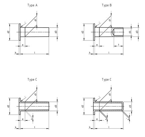 DIN 7338 - Rivets for brake linings and clutch linings