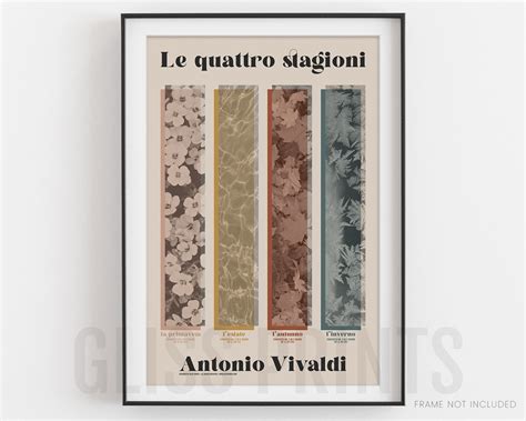 Antonio Vivaldis Four Seasons Poster Classical Music Concert Print Etsy