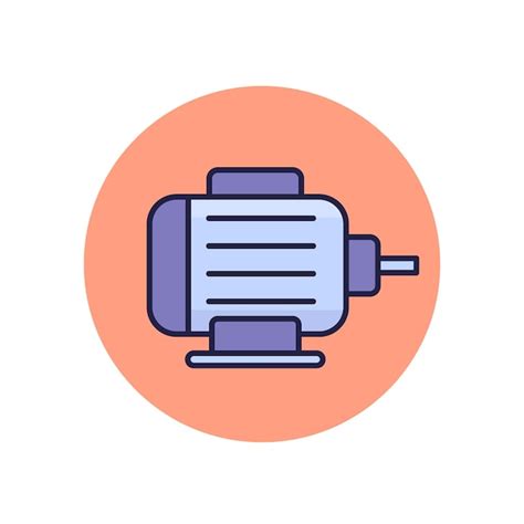 Premium Vector Electric Motor Icon With Outline