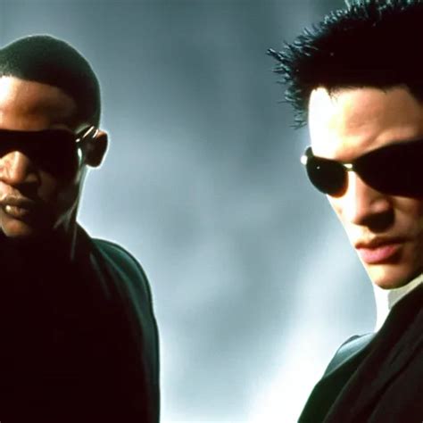 Krea Morpheus And Neo From The Matrix Fighting The Android From I