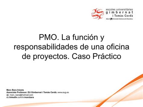 Pmo La Función Y Responsabilidades De Una Oficina De Proyectos Caso