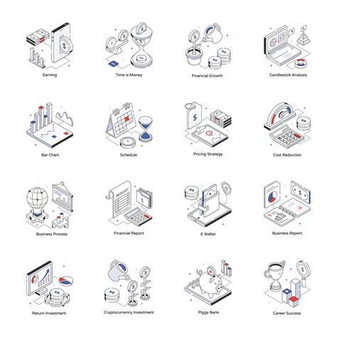 Pack of Market Planning Isometric Icons 19802936 Vector Art at Vecteezy