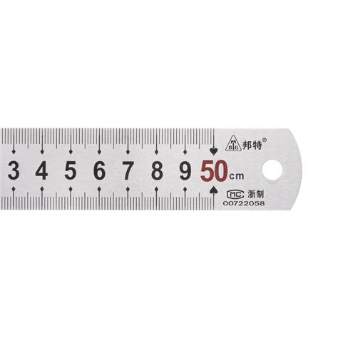 Uxcell Stainless Steel Ruler, 20" Metal Rulers 1.14" Wide Inch and ...