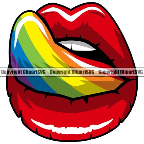 Rainbow Colored Lips