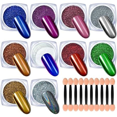 Amazon Duufin Colors Chrome Nail Powders Metallic Nail Powder