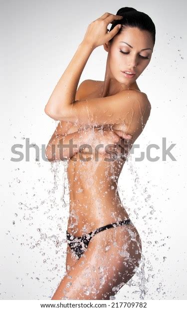 Sexy Beautiful Naked Woman Wet Body Stock Photo 217709782 Shutterstock