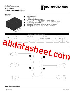BT501 Datasheet(PDF) - Bothhand USA, LP.