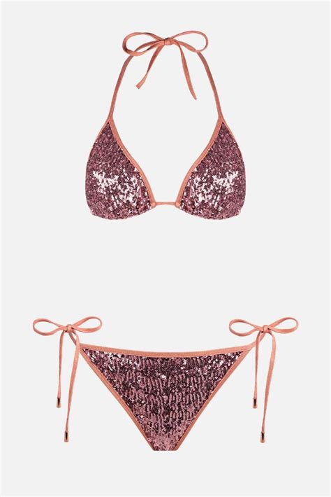 Ayyıldız Bronz Pul Payetli Bikini Takımı Hızlı Kargo