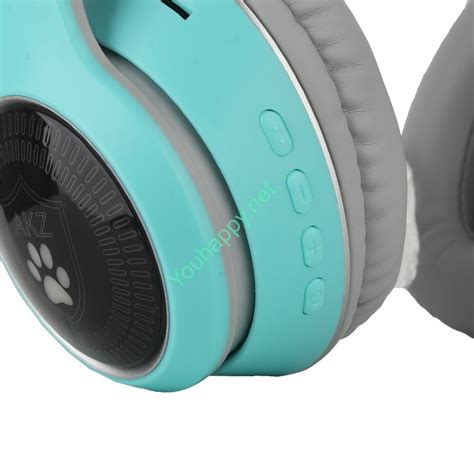 Cat Ear AKZ - K27 Аквамарин. Беспроводные bluetooth наушники кошачьи ...