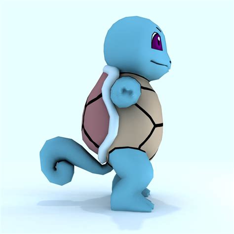 Low Poly Squirtle Pokemon 3D Model 5 Ma Fbx Max Obj Unknown