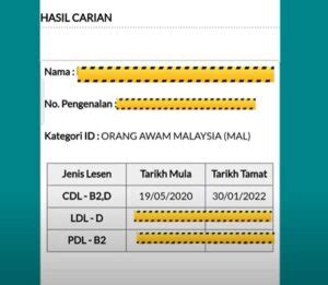 Cara Semak Tarikh Luput Lesen Memandu Online Via Jpj Portal