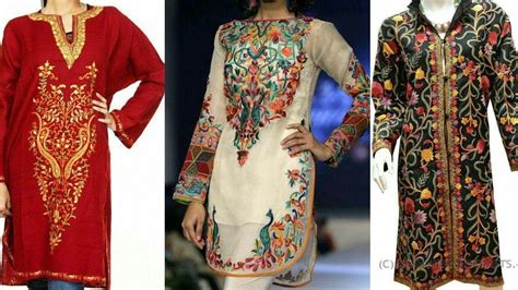 New Kashmiri Embroidery Kurta Kurti Design For Girls Youtube