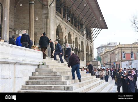 Sign In New Mosque Yeni Camii Istanbul Stock Photo Alamy