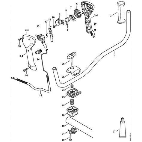 Stihl Fsa Cordless Brushcutter Fsa Parts Diagram B Bike Handle