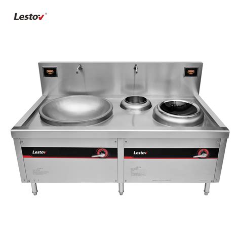 Commercial Induction Wok 3 Burner With Rear Pot LT X400 D800