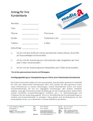 Ausfüllbar Online Antrag fr Ihre Kundenkarte Dresden Fax Email