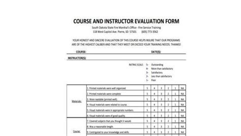 Free 8 Sample Instructor Evaluation Forms In Pdf Ms Word