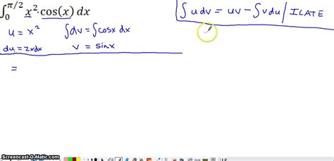 Integration By Parts Twice Definite Integral Youtube