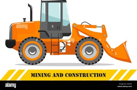 Wheel Loader Detailed Illustration Of Heavy Mining Machine And