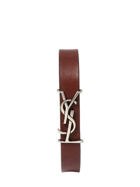 Saint Laurent Ysl Leather Bracelet Saint Laurent