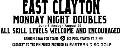 East Clayton Dubs Udisc Leagues Beta