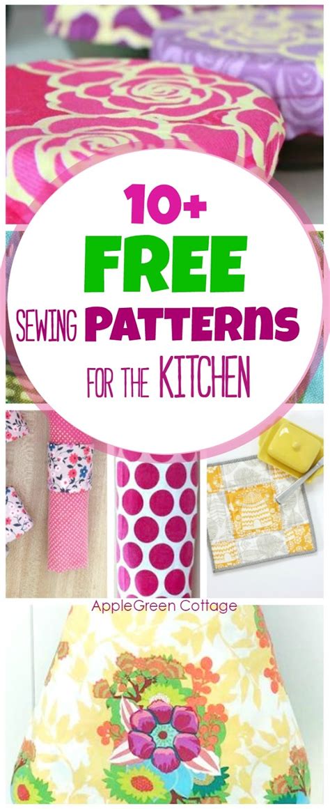 10+ Handy And Free Sewing Patterns for the Kitchen - AppleGreen Cottage