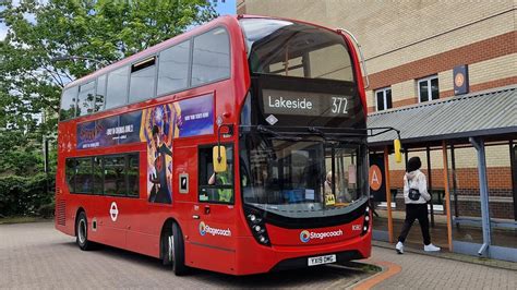 Full Journey London Bus 372 Hornchurch Town Centre Lakeside