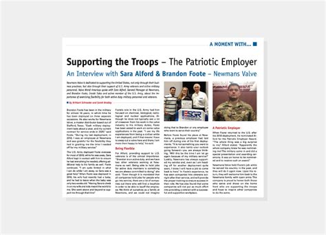 Supporting The Troops The Patriotic Employer Newmans Valve