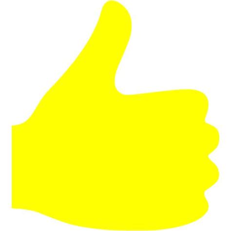 Yellow thumbs up icon - Free yellow hand icons