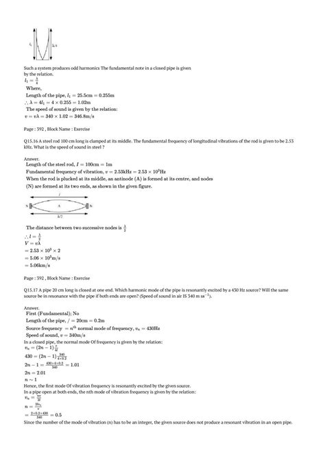 Ncert Solutions For Class Physics Chapter Waves